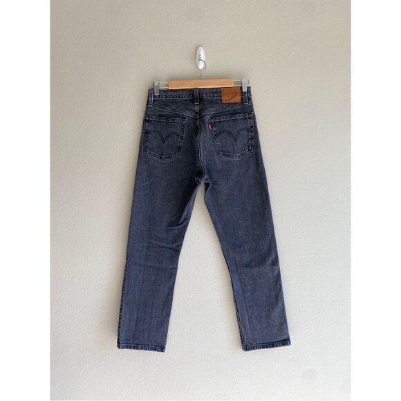 Levi's 501 cabo faded black original stretch cropped jeans - Picture 1 of 8